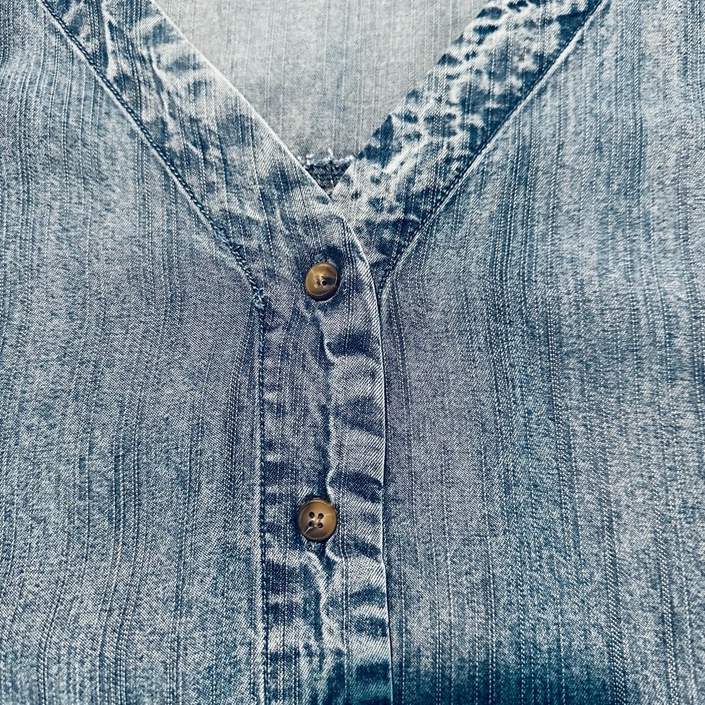 Denim Button-Up Top - Picture 4 of 7